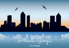 285x200 Atlanta Skyline Free Vector Graphic Art Free Download (Found 911