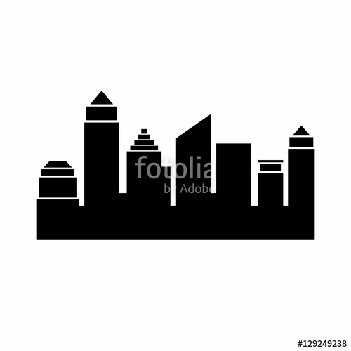 500x500 Atlanta, Georgia Skyline. Detailed Vector Silhouette Stock Image