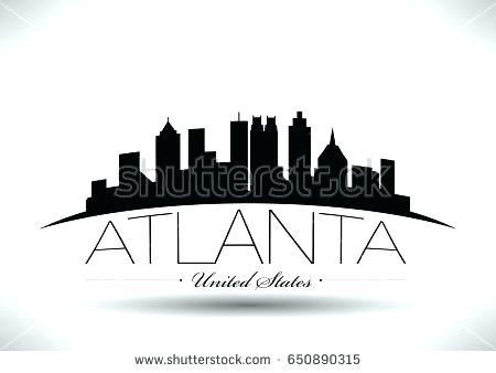 450x338 Atlanta Skyline Silhouette City Silhouette Skyline Vector Instant
