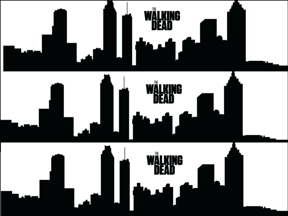 960x720 Atlanta Skyline Silhouette The Walking Dead Silhouette Skyline