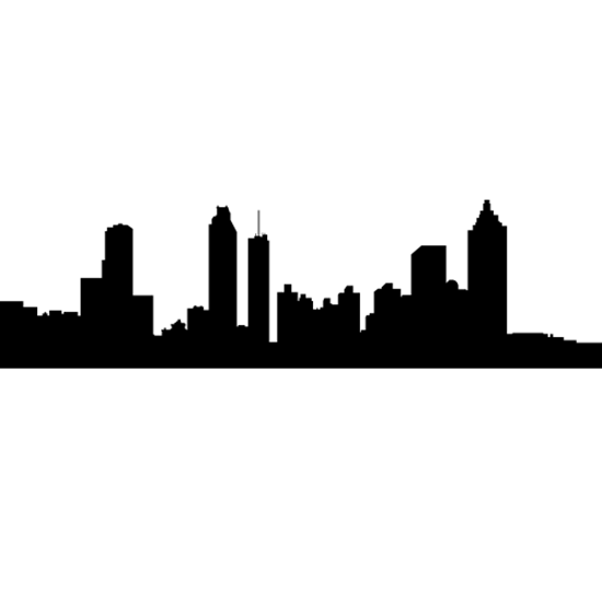 550x550 Artistic Atlanta Skyline Silhouette Georgia