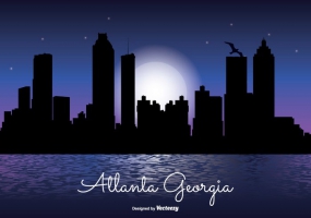 285x200 Atlanta Skyline Free Vector Graphic Art Free Download (Found 911