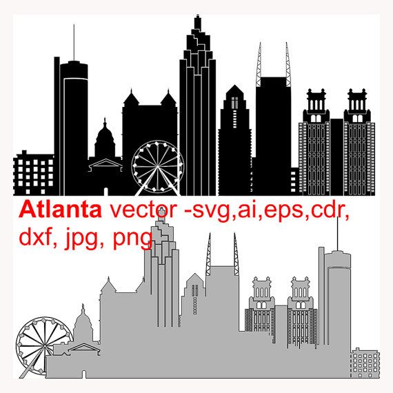570x570 City Clipart Atlanta Skyline