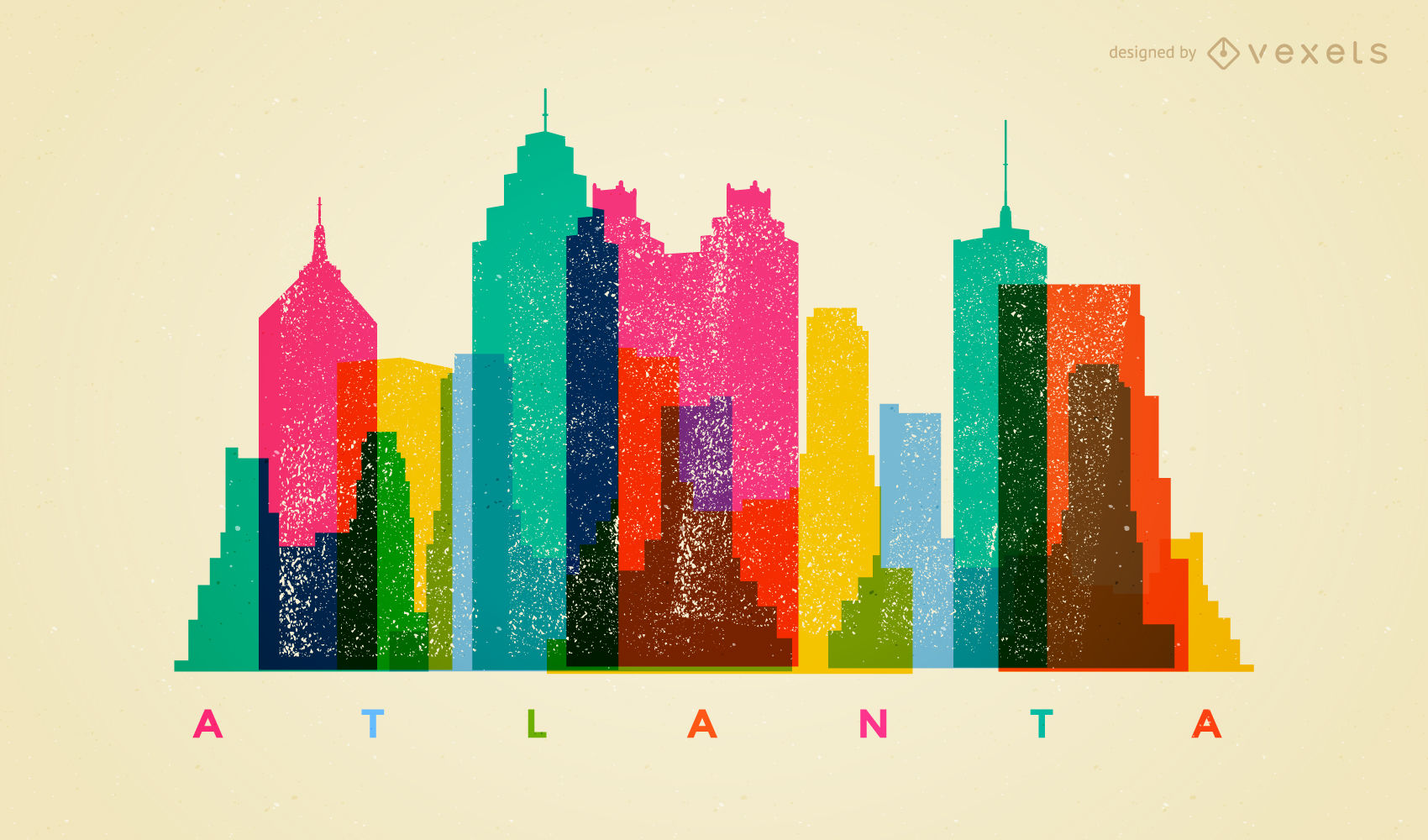 1700x1000 Colorful Atlanta Skyline