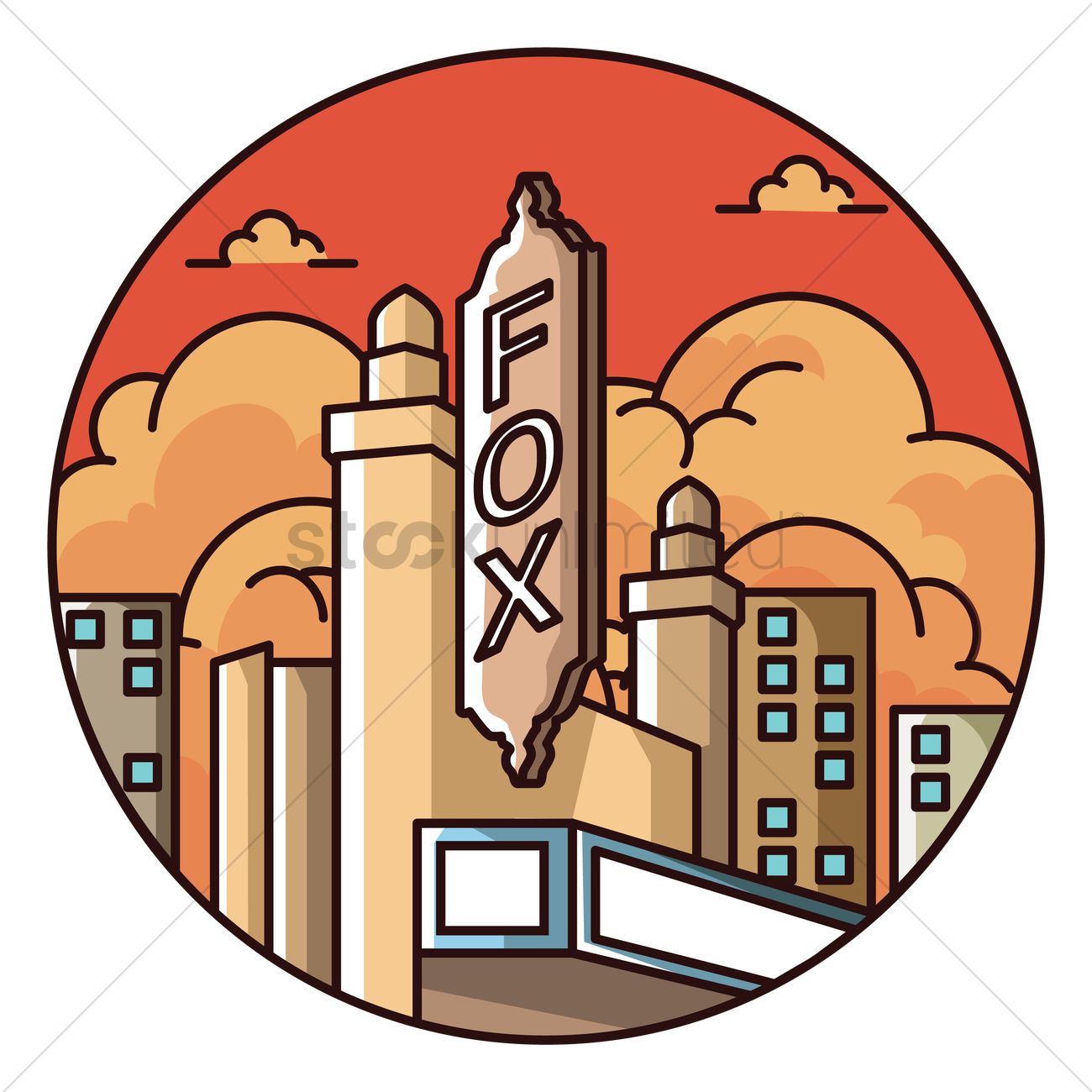 1300x1300 Fox Theatre In Atlanta Vector Image