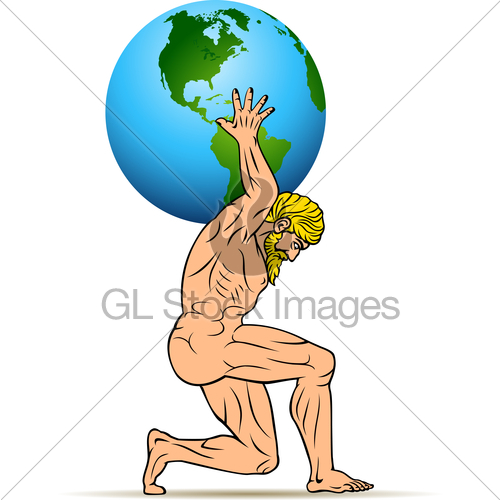 500x500 Ancient Greek God, Atlas Gl Stock Images