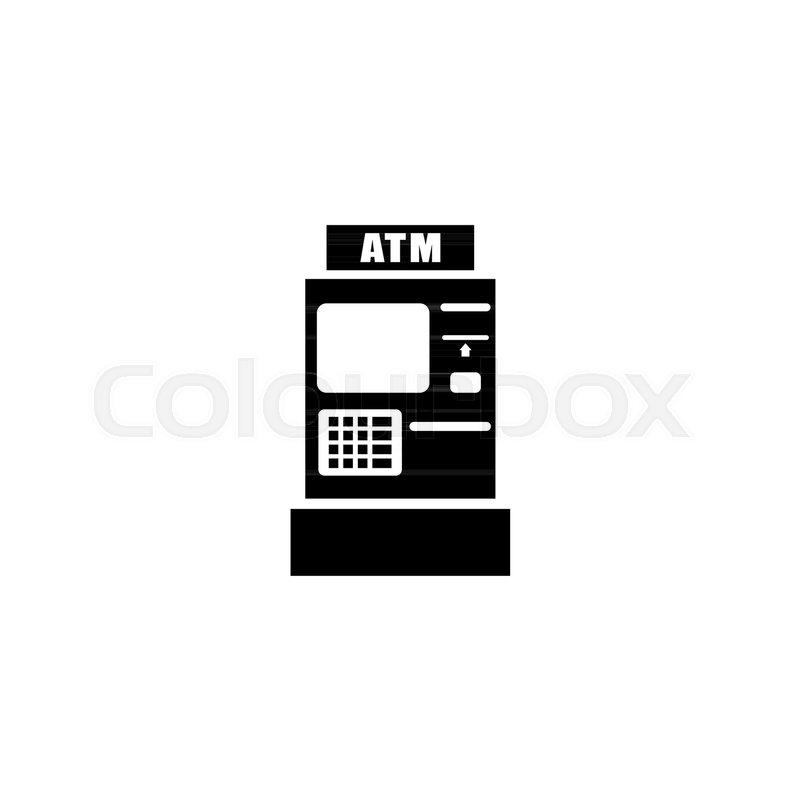 800x800 Bank Atm Vector Icon. Simple Flat Symbol On White Background