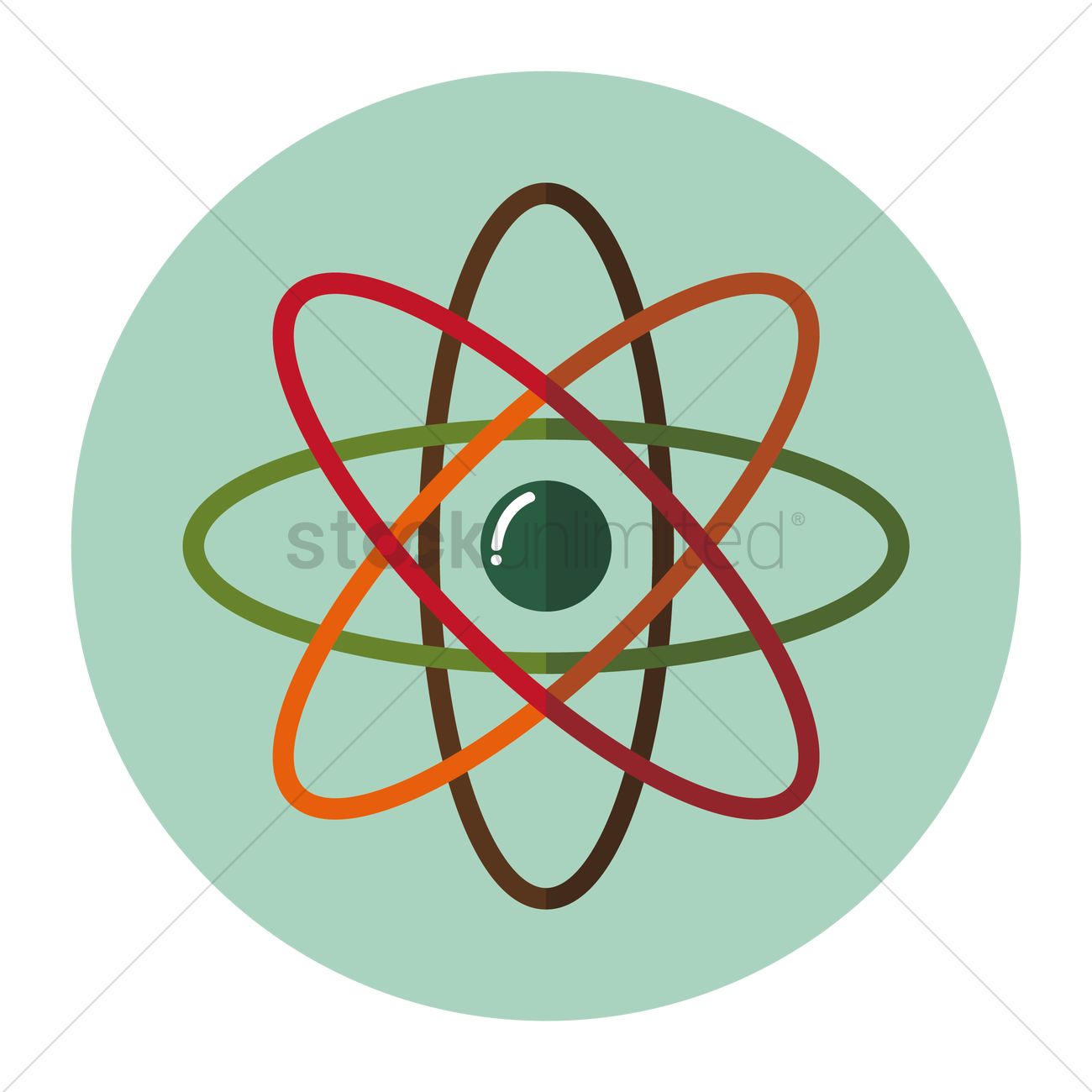 1300x1300 Free Atom Vector Image