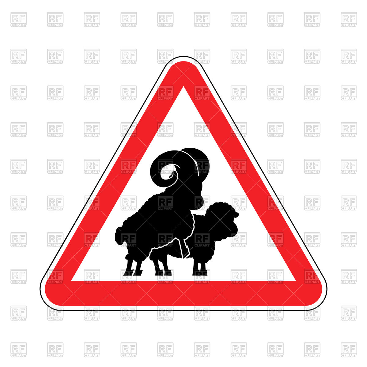 1200x1200 Attention Sheep Sex Red Sign Vector Image Vector Artwork Of