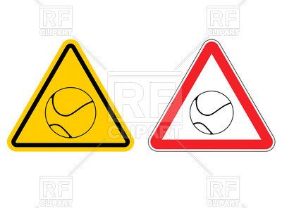 400x296 Warning Sign Tennis Attention Vector Image Vector Artwork Of