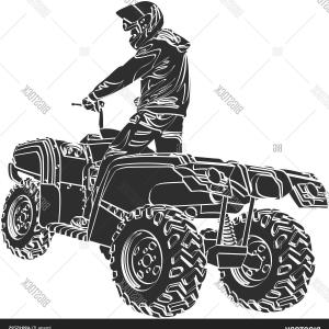 300x300 Photostock Vector Quad Bike Vector Illustration On Grungy