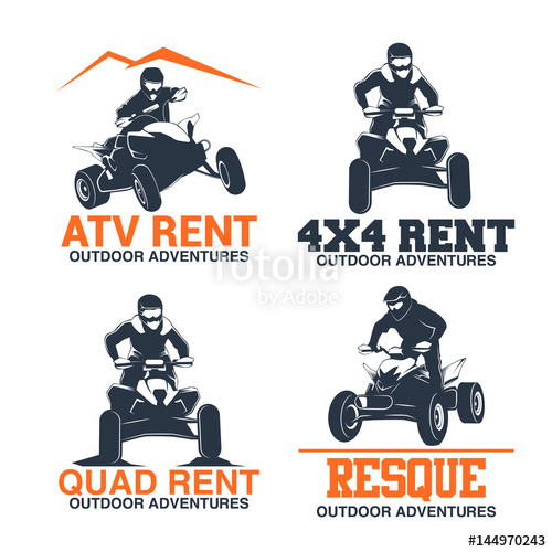 500x500 Set Of Atv Labels, Badges And Design Elements Stock Image And