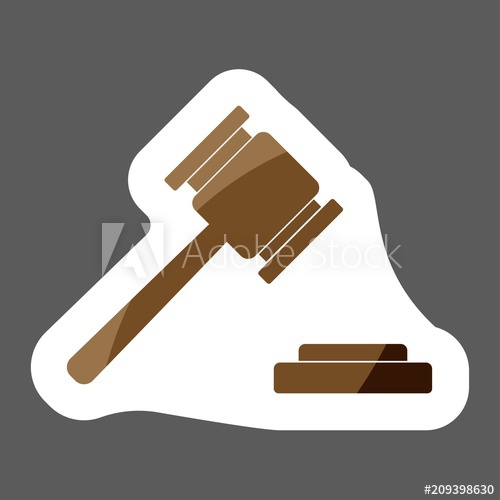 500x500 Vector Image Of A Judge Gavel Court Hammer. Vector Icon Of A