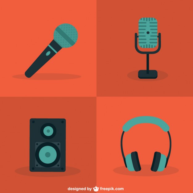 626x626 Color Microphone And Audio Icons Vector Free Download