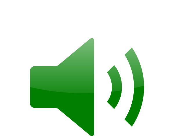 600x469 Green Audio Icon Clip Art