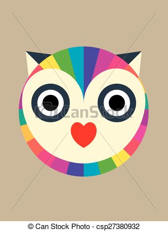 342x470 Owl Aura, Art Vector Design.