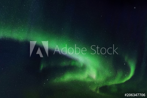 500x334 Vector Illustration With Beautiful Starry Sky And Northern Lights