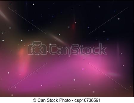 450x345 Vector Sky Background. Vector Sky Aurora Borealis Space Background.