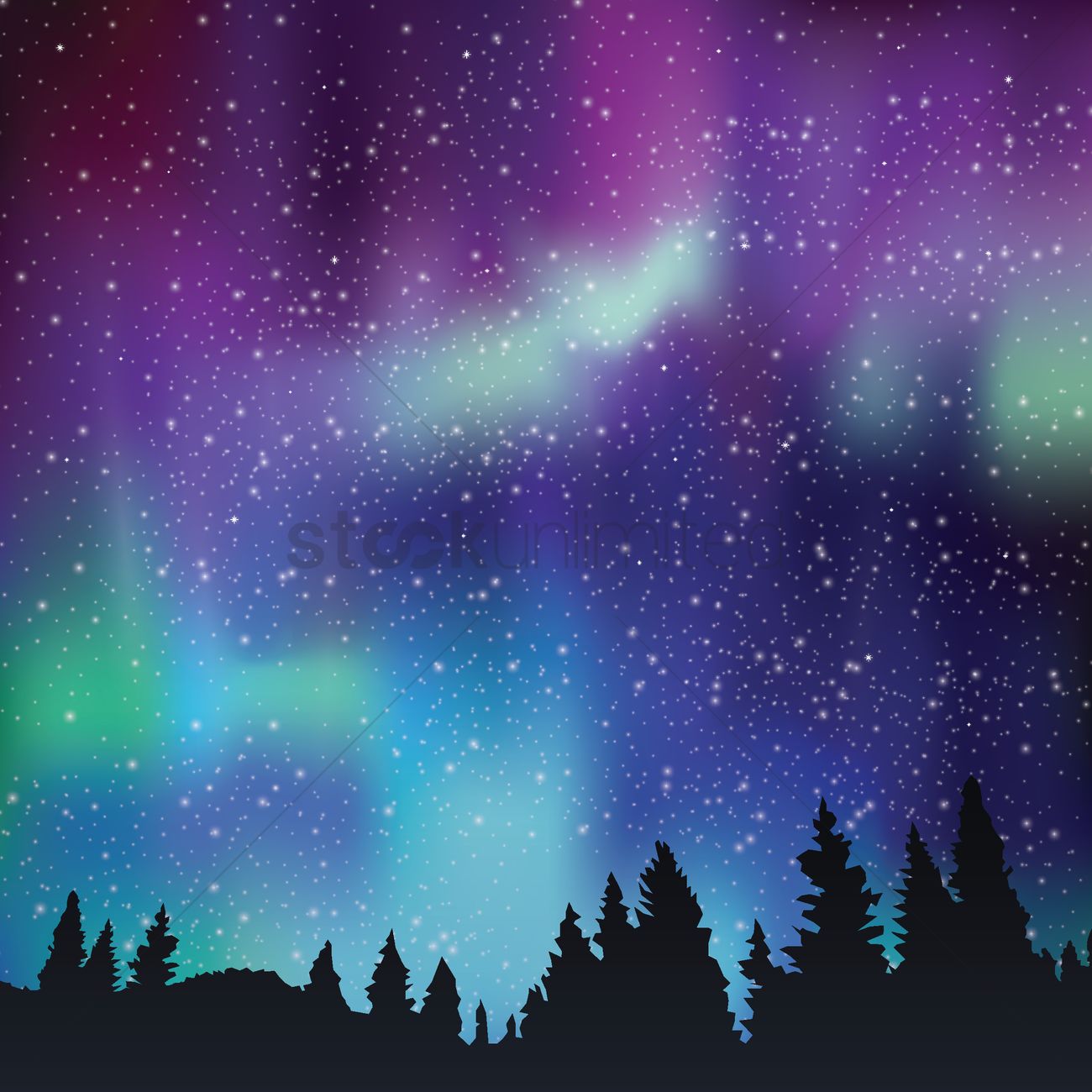 1300x1300 Aurora Vector Image