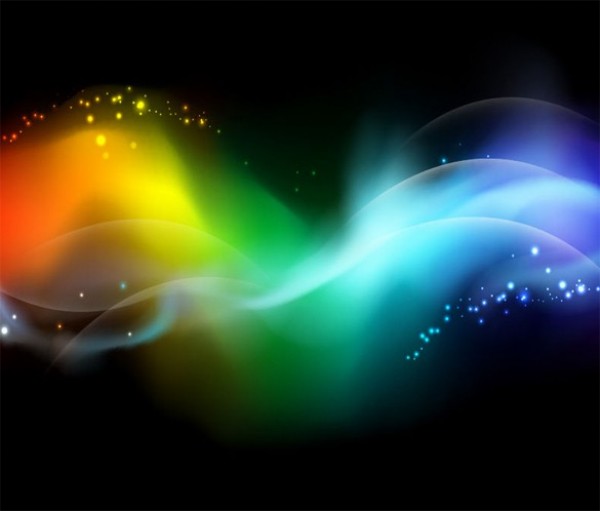 600x511 Dazzling Aurora Glow Abstract Vector Background