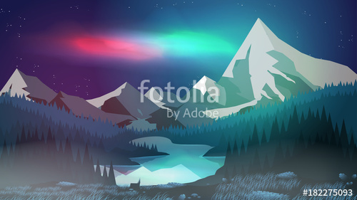 500x281 Pine Forest With Mountain Lake