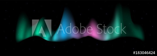 500x178 Northern Light And Aurora Vector