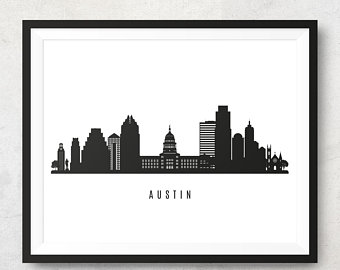 340x270 Austin Skyline Etsy