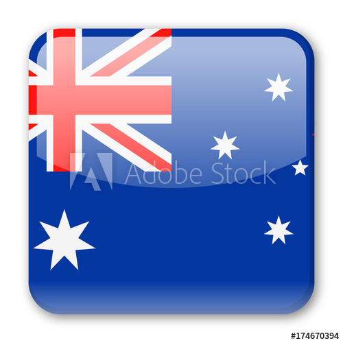 500x500 Australia Flag Vector Square Icon