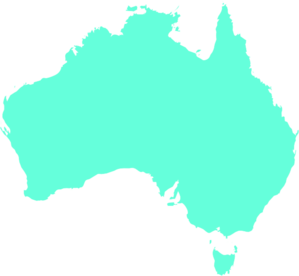 299x276 Australia Map Aqua 2 Clip Art