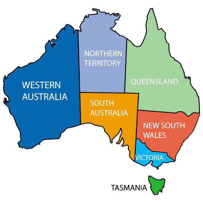 660x660 Vector Map Of Australian Territories