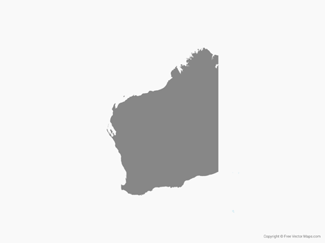 460x345 Vector Map Of Western Australia