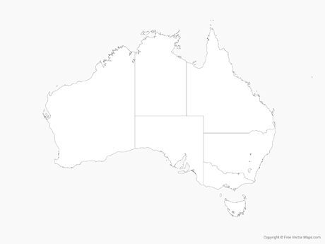460x345 Vector Maps Of Australia Free Vector Maps