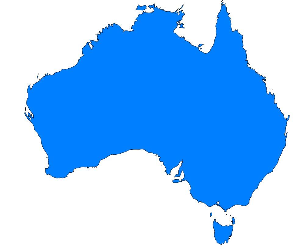 1000x823 Australia Map Vector