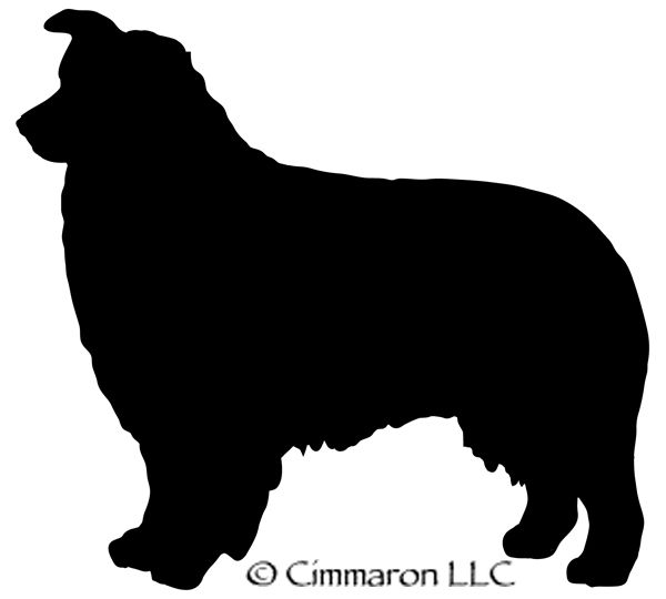 600x540 Australian Shepherd Smart Working Dog Dog Silhouette Vector