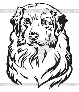 256x300 Decorative Portrait Of Australian Shepherd
