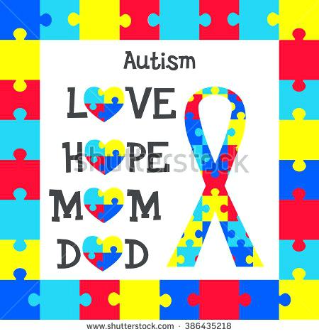 450x470 Set Puzzle World Autism Awareness Day Set Puzzles Vector Frame