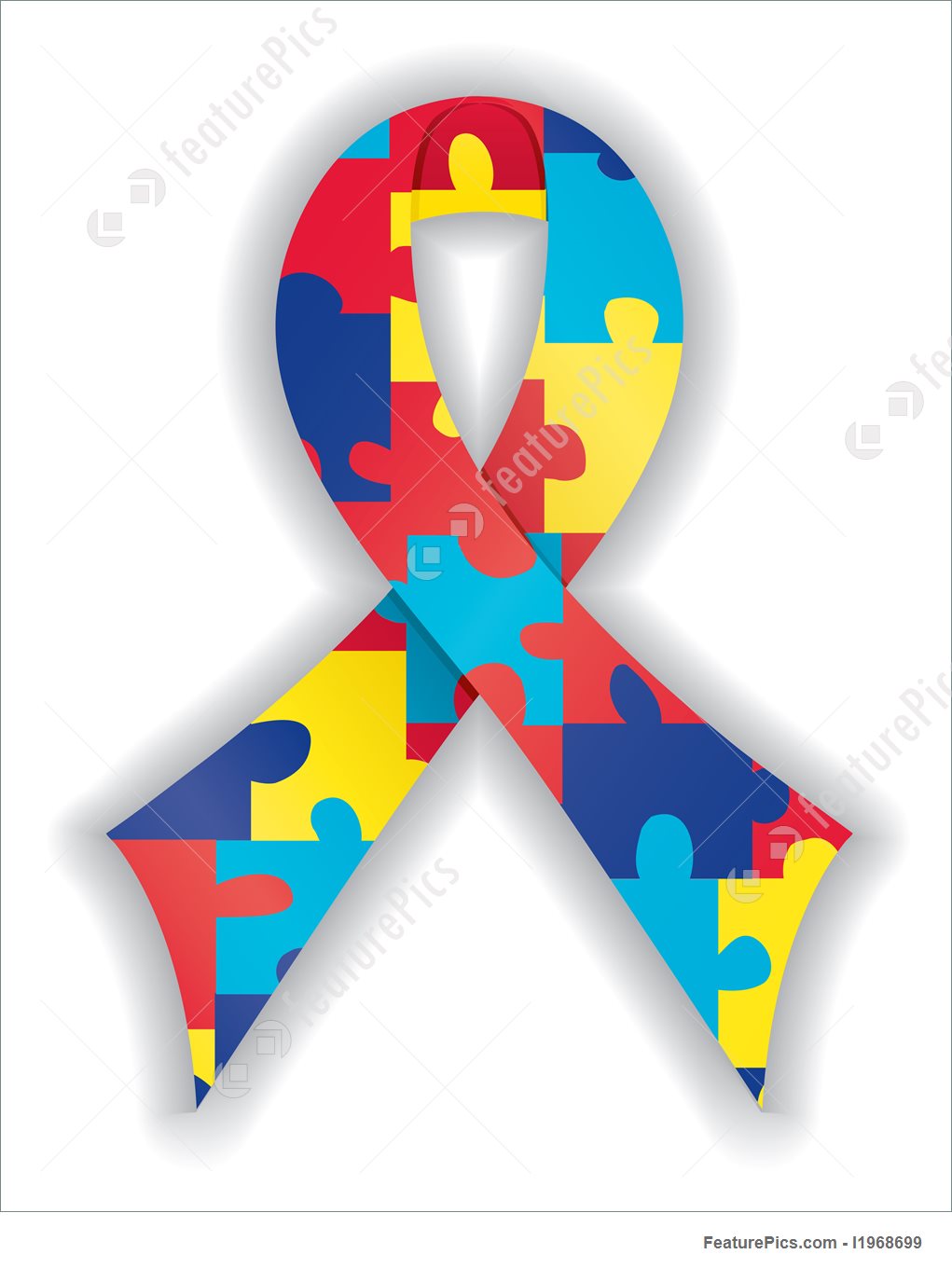 1021x1360 Illustration Of Smooth Autism Ribbon