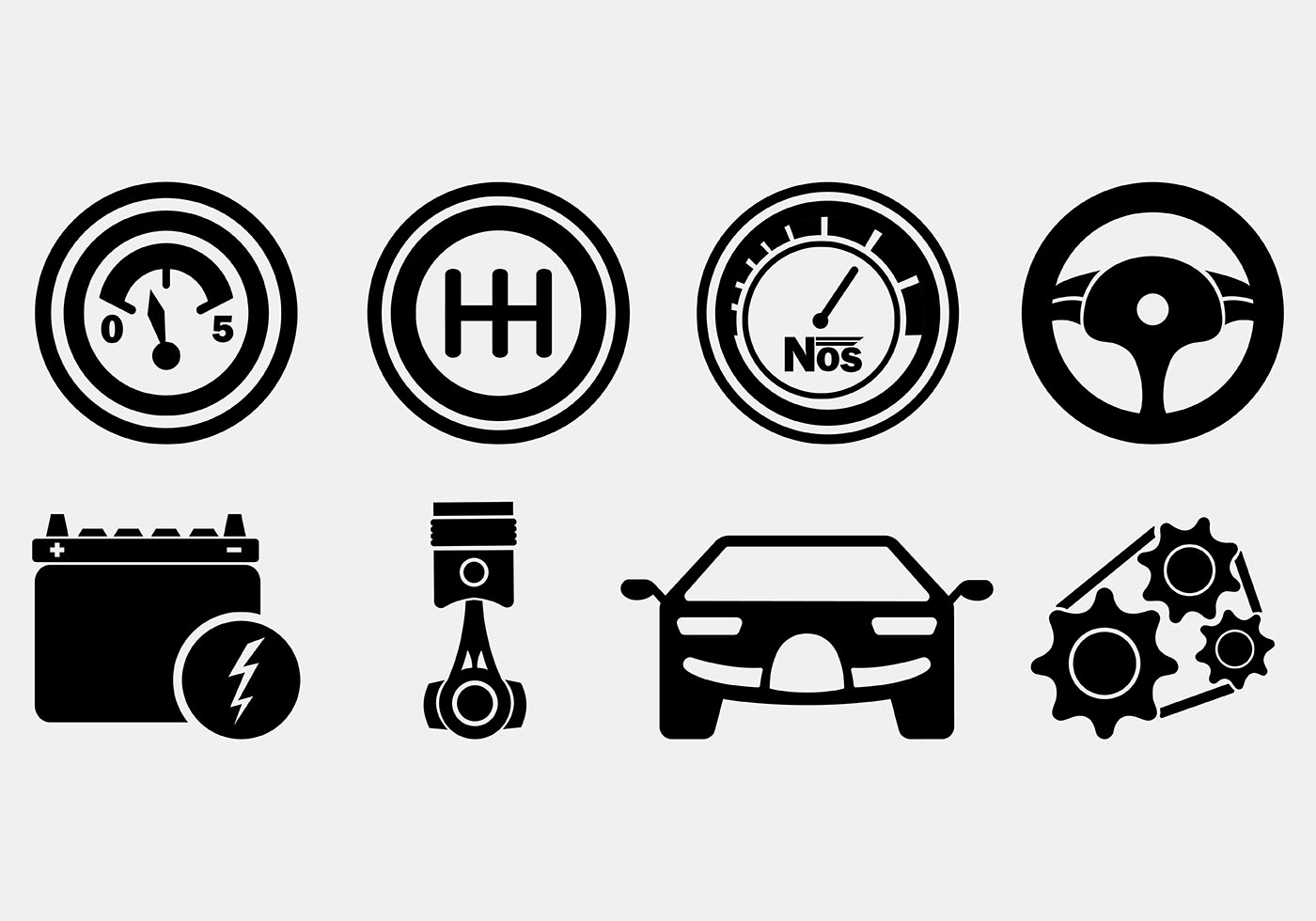 1400x980 Set Of Auto Body Icons