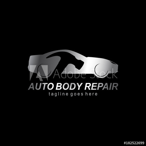 500x500 Auto Body Repair Logo. Modern Template Design. Vector Illustration