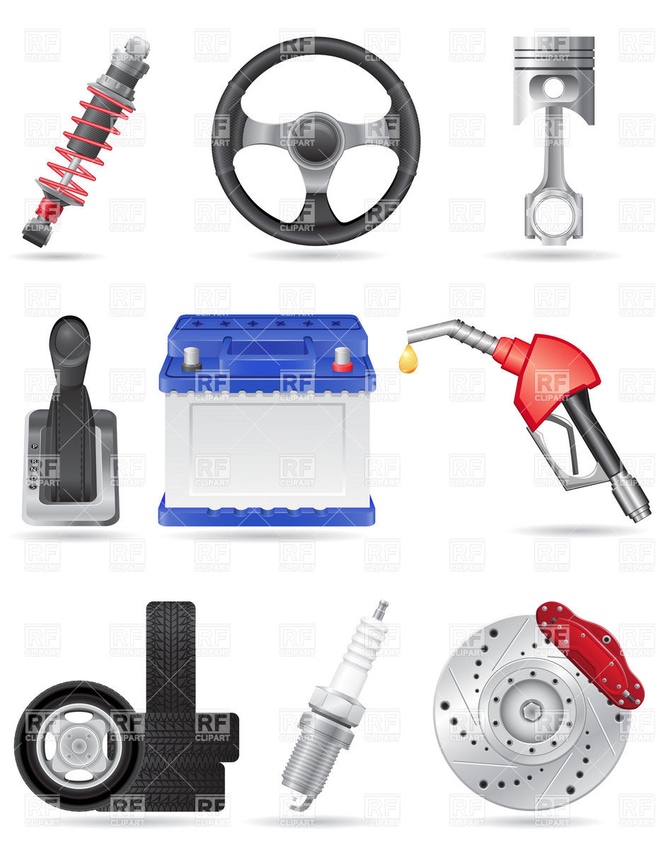 937x1200 Car Parts And Spares Icons Vector Image Vector Artwork Of