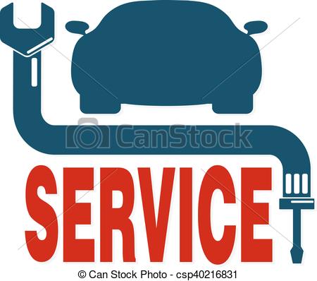 450x398 Auto Repair Vector. Car Service Vector For Business, Wrench And