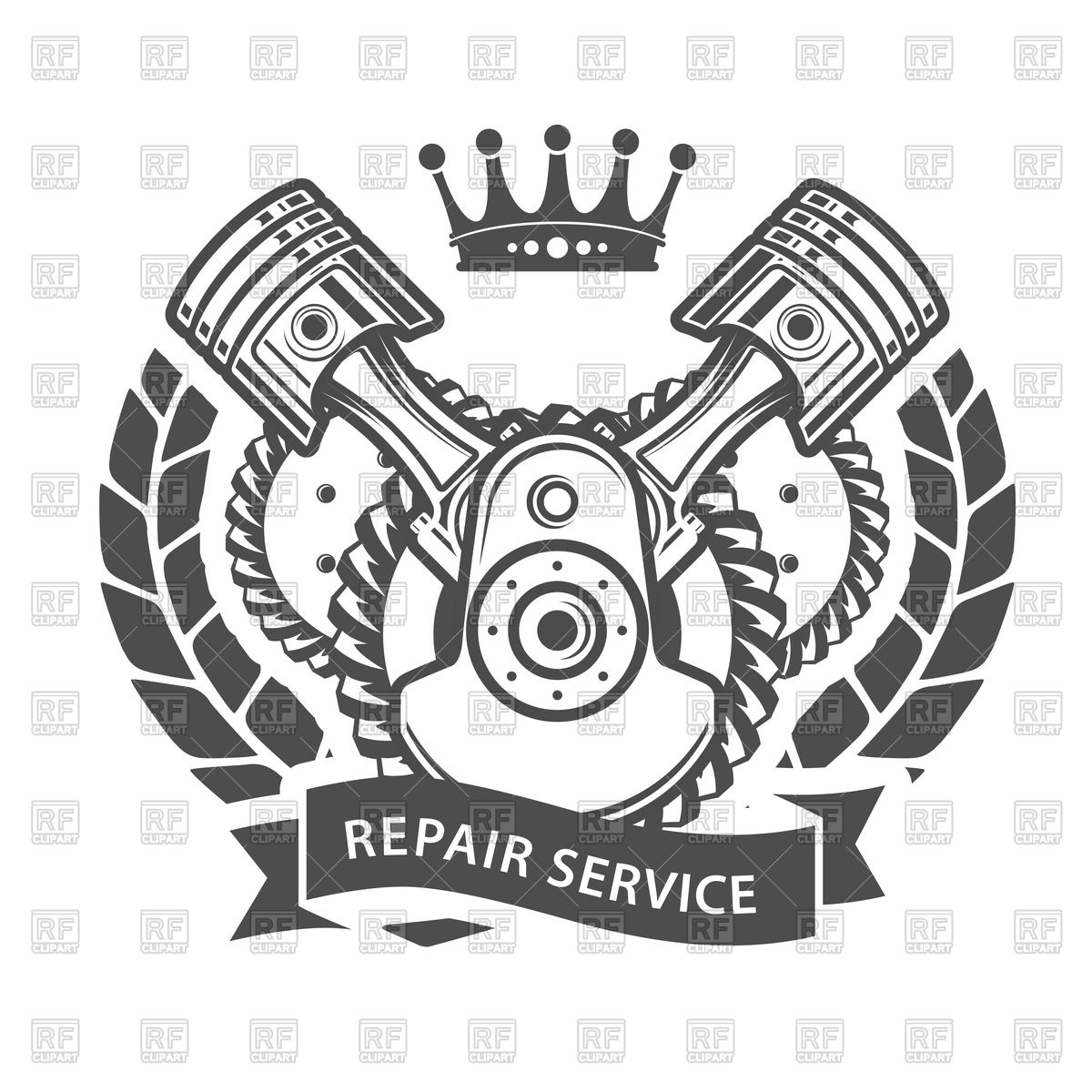 1200x1200 Auto Repair Service Emblem