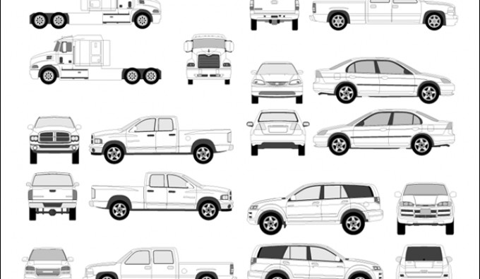 680x395 Vehicle Outlines Vector Free Vectors Ui Download