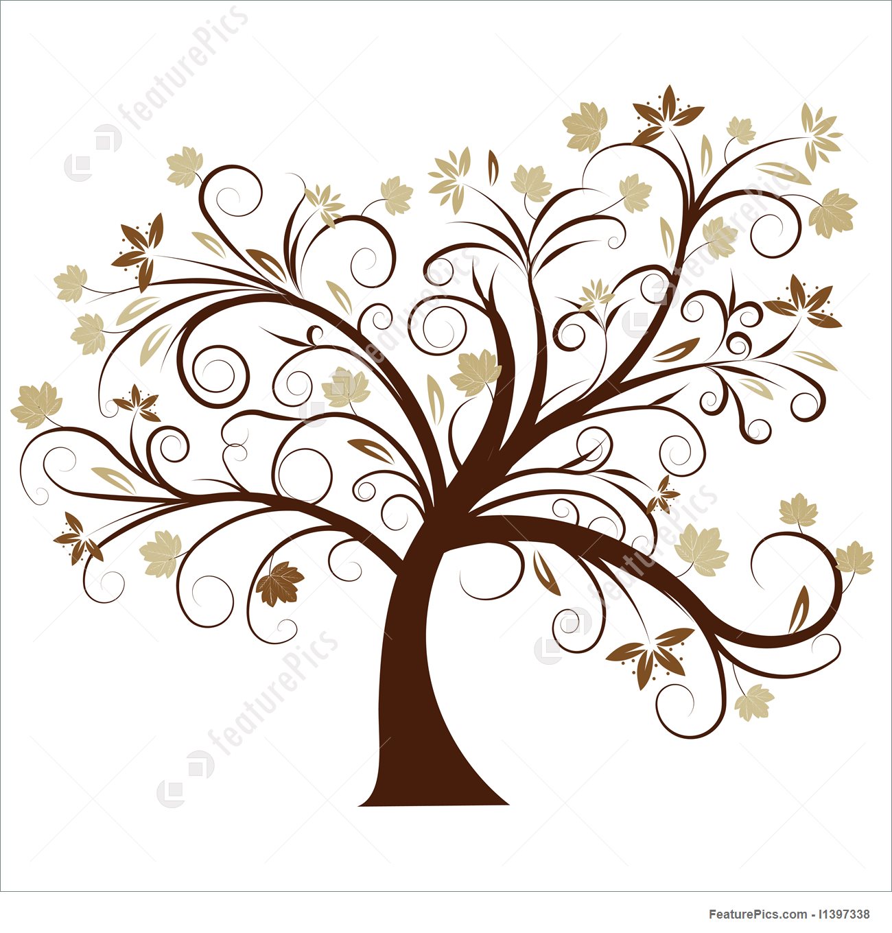 1300x1360 Vector Autumn Tree Design