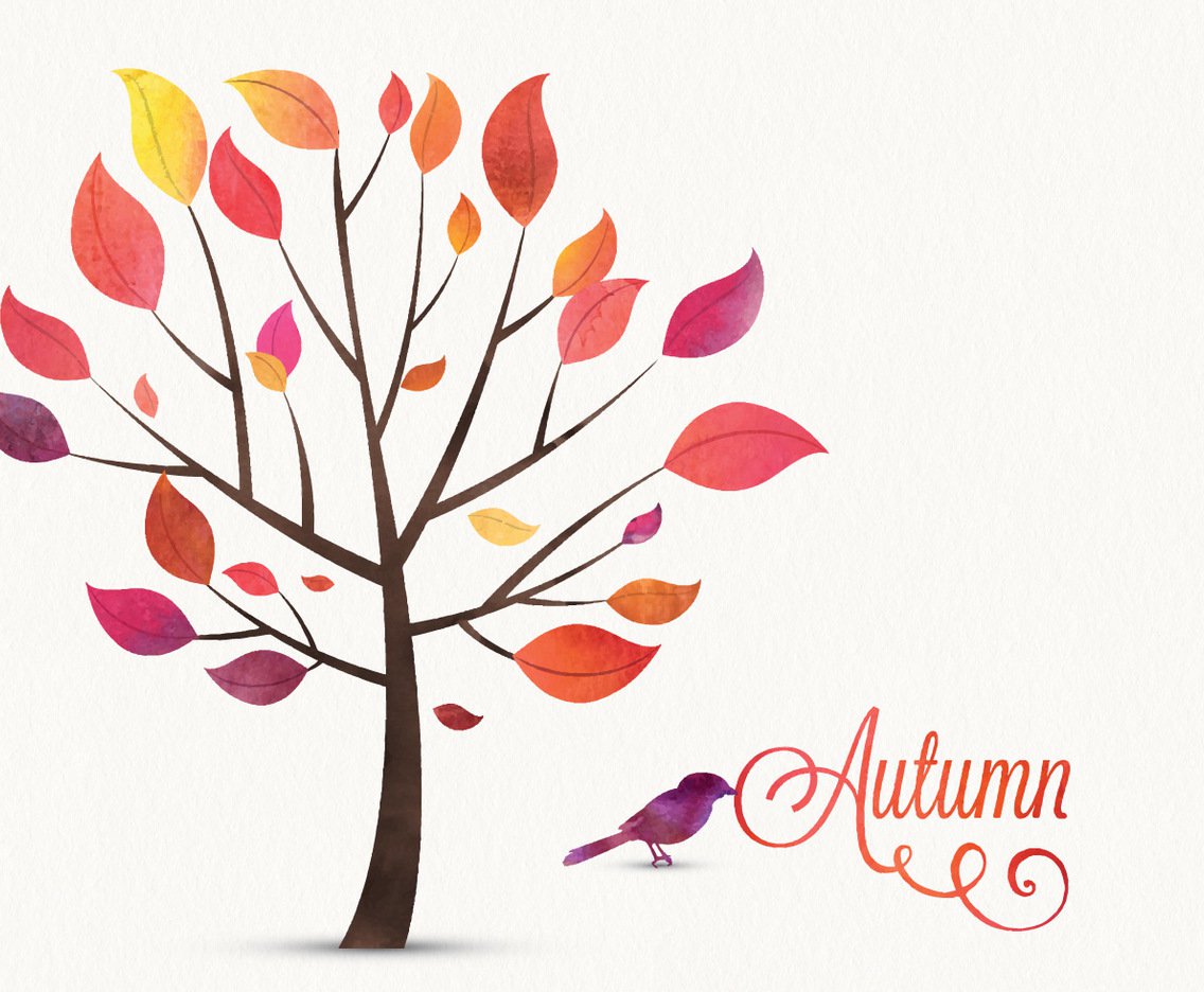 1136x936 Watercolor Autumn Tree Vector Art Amp Graphics