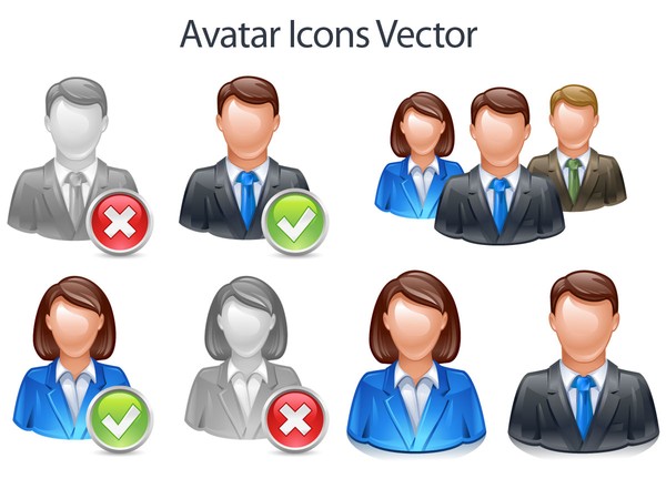 600x450 Avatar Icons Vector