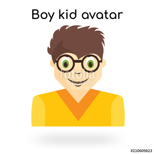 500x500 Boy Kid Avatar Icon Vector Sign And Symbol Isolated On White