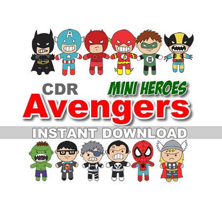 453x432 Mini Heroes Avengers 12 Clipart Cdr Images, Vector Graphics Free