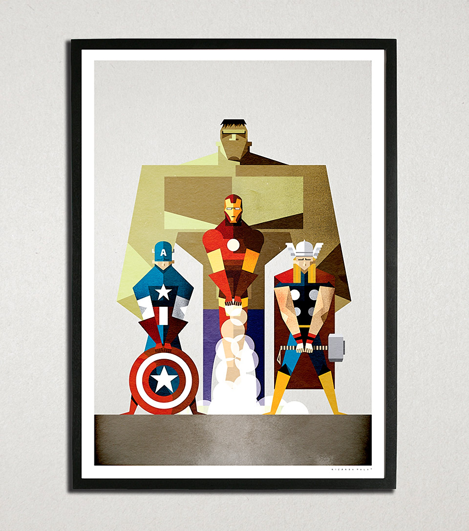 960x1085 The Avengers Vector Art Poster
