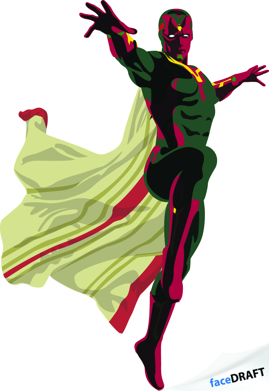881x1279 Vision Avengers Vector Free Dowload By Facedraft. ~ Facedraft Blog